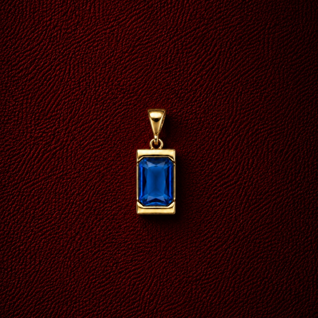 Royal Prism Gold Kaplama Kolye Ucu (Mavi)
