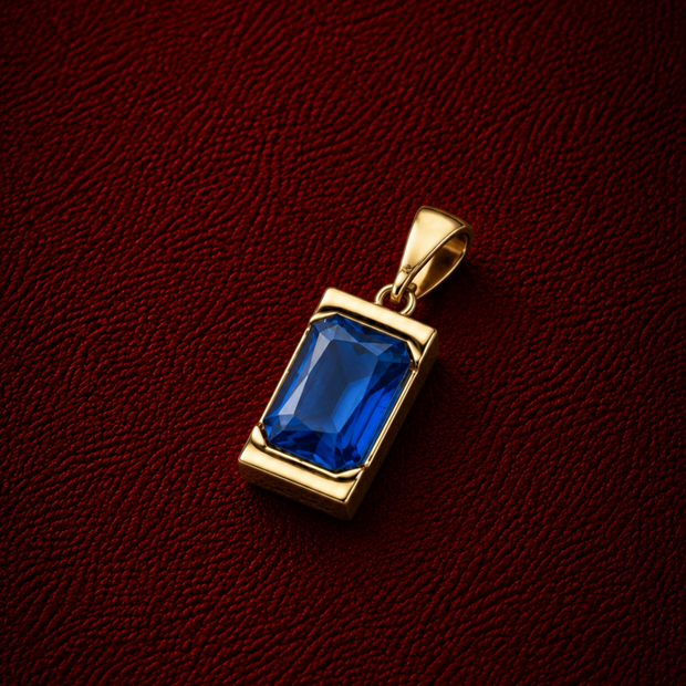 Royal Prism Gold Kaplama Kolye Ucu (Mavi)