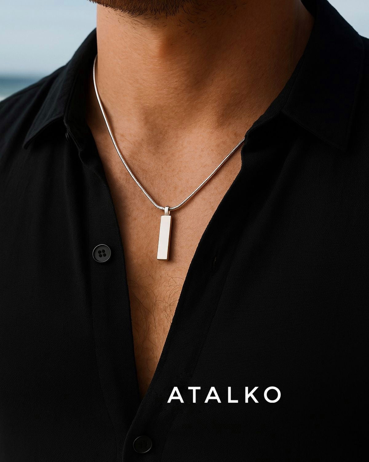 925 Ayar Minimal Çubuk Kolye