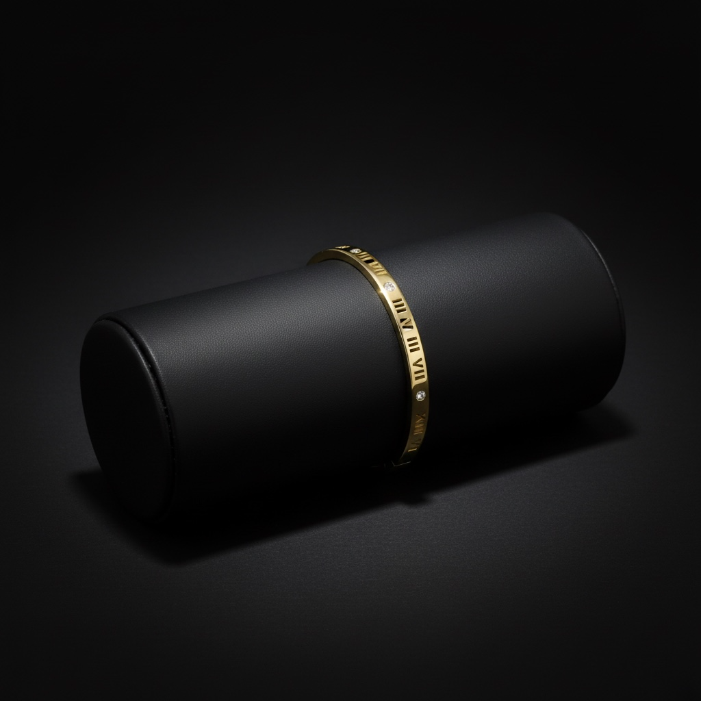 Roma Rakamı Motifli Zirkon Taşlı Şık Gümüş Bileklik 925